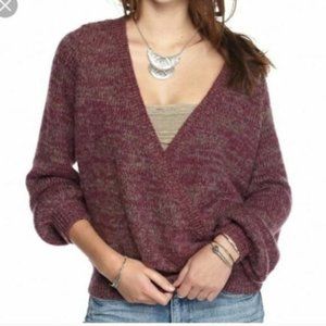 Free People Karina Wrap Front Oversized Sweater